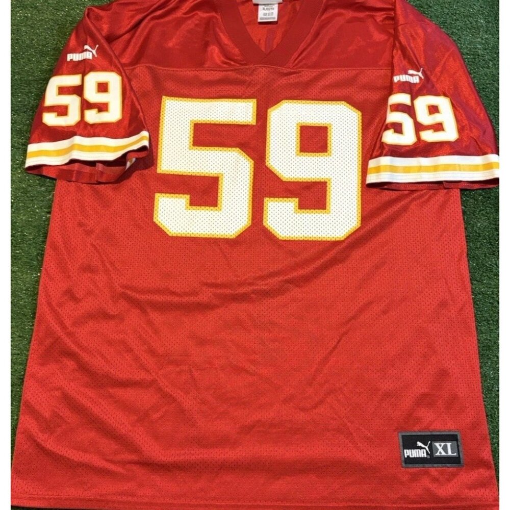Vintage Kansas City Chiefs jersey mens XL red puma donnie edwards oversize 33 - Picture 7 of 12